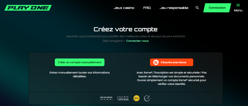 Casino Playone inscription